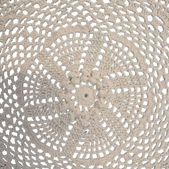 Doily, Vintage Ivory Cotton Crochet 10.75" - Picture 2 of 6